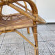Vintage shell rattan armchair