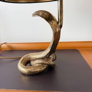 Cobra sculptural lamp in brass – Vintage French work, circa 19
