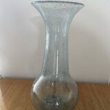BIOT blue glass vase