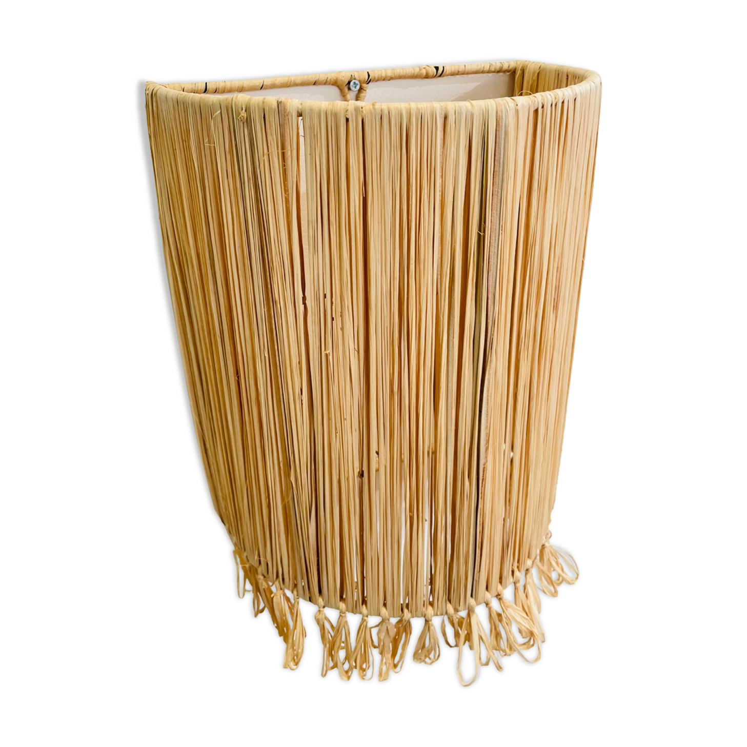 Raffia wall lamp