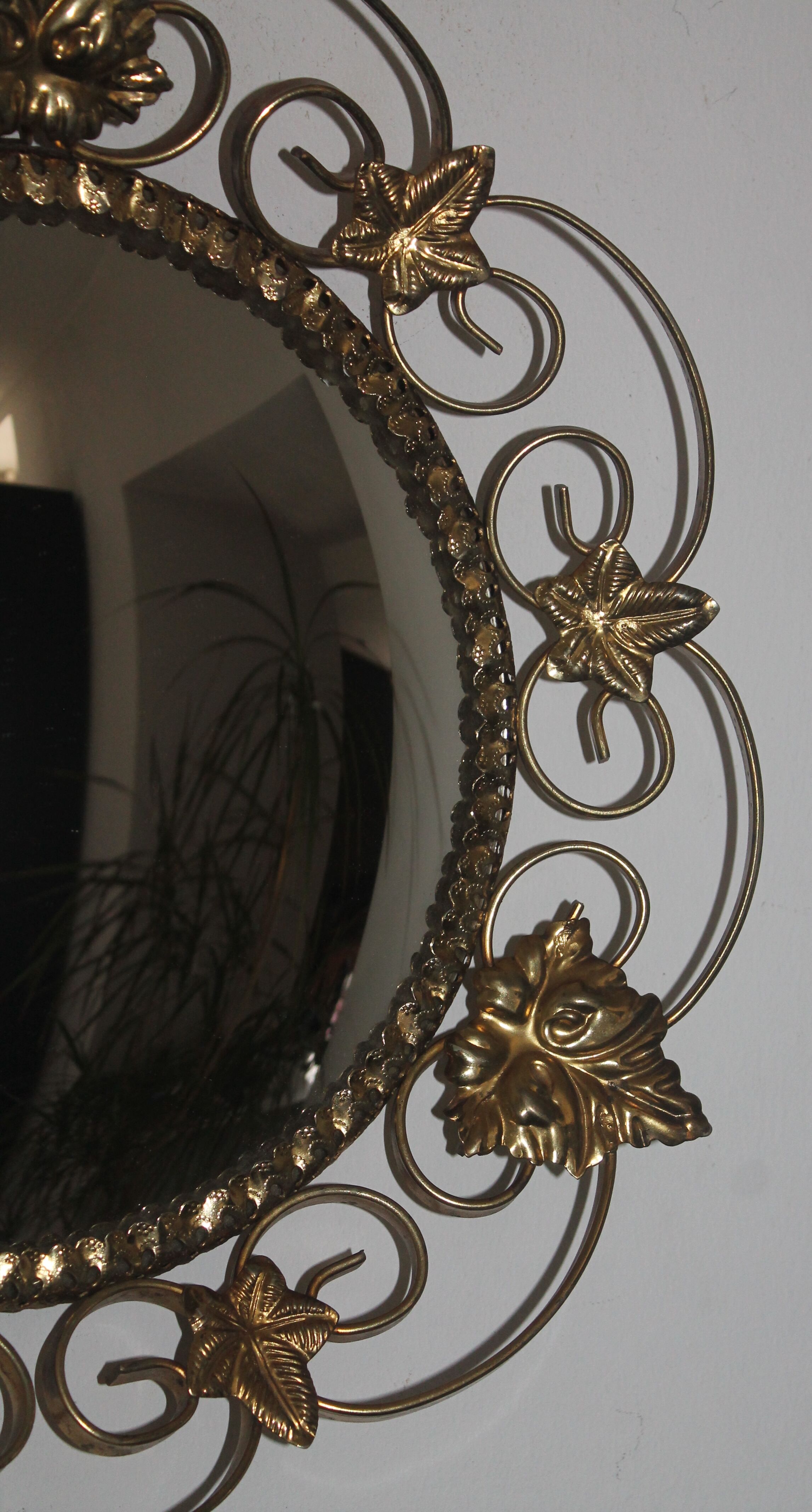 Mirror sun witch eye 37cm from the 70s