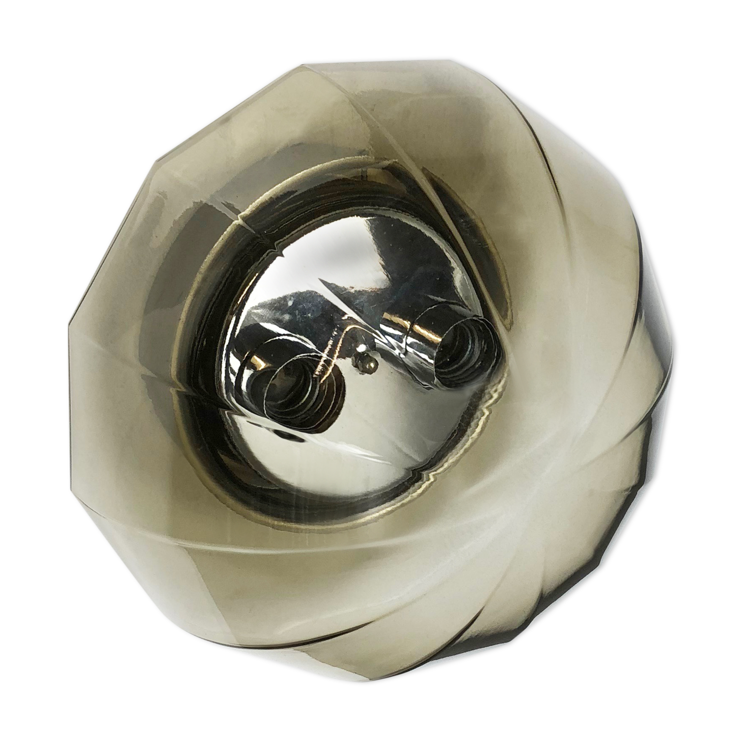 Modernist 1970s German "Globe" Wall Light Made by Glashütte Limburg, Germany