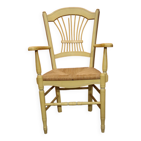 Fauteuil bois et canage