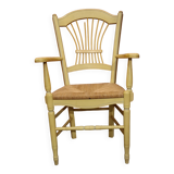 Fauteuil bois et canage