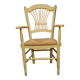 Wooden and cane armchair