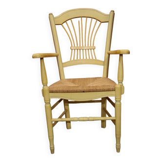 Fauteuil bois et canage