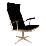 Swivel chair in metal and Bakelite, 1960s design.