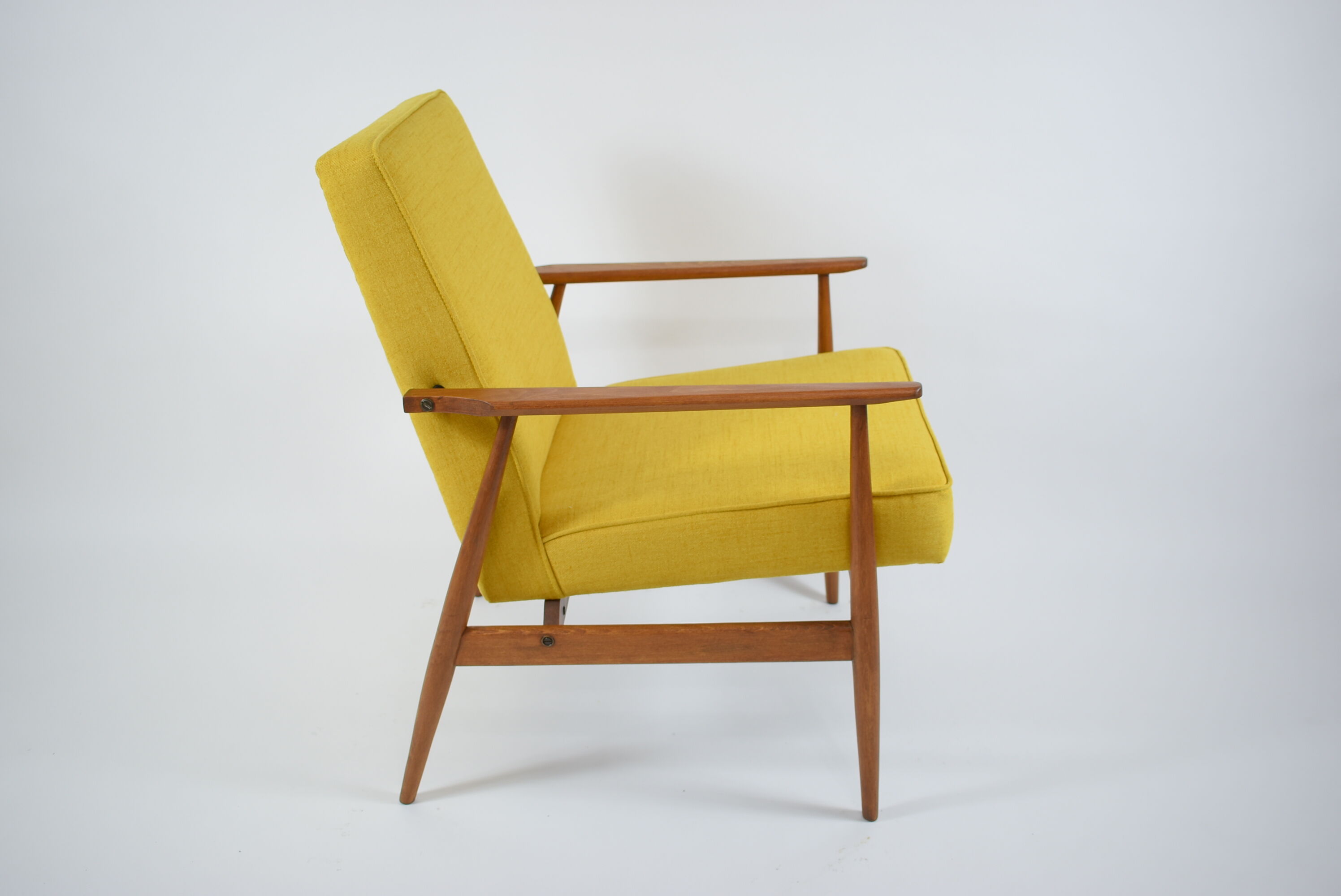Fauteuil, années 70, couleur jaune