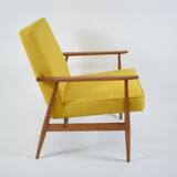Fauteuil, années 70, couleur jaune