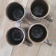 4 tasses à café en grès vintage