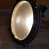 Old brass boat headlight with Holophane interior glass