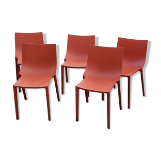 Set of 5 chairs BO by Philippe Starck edit by Driade