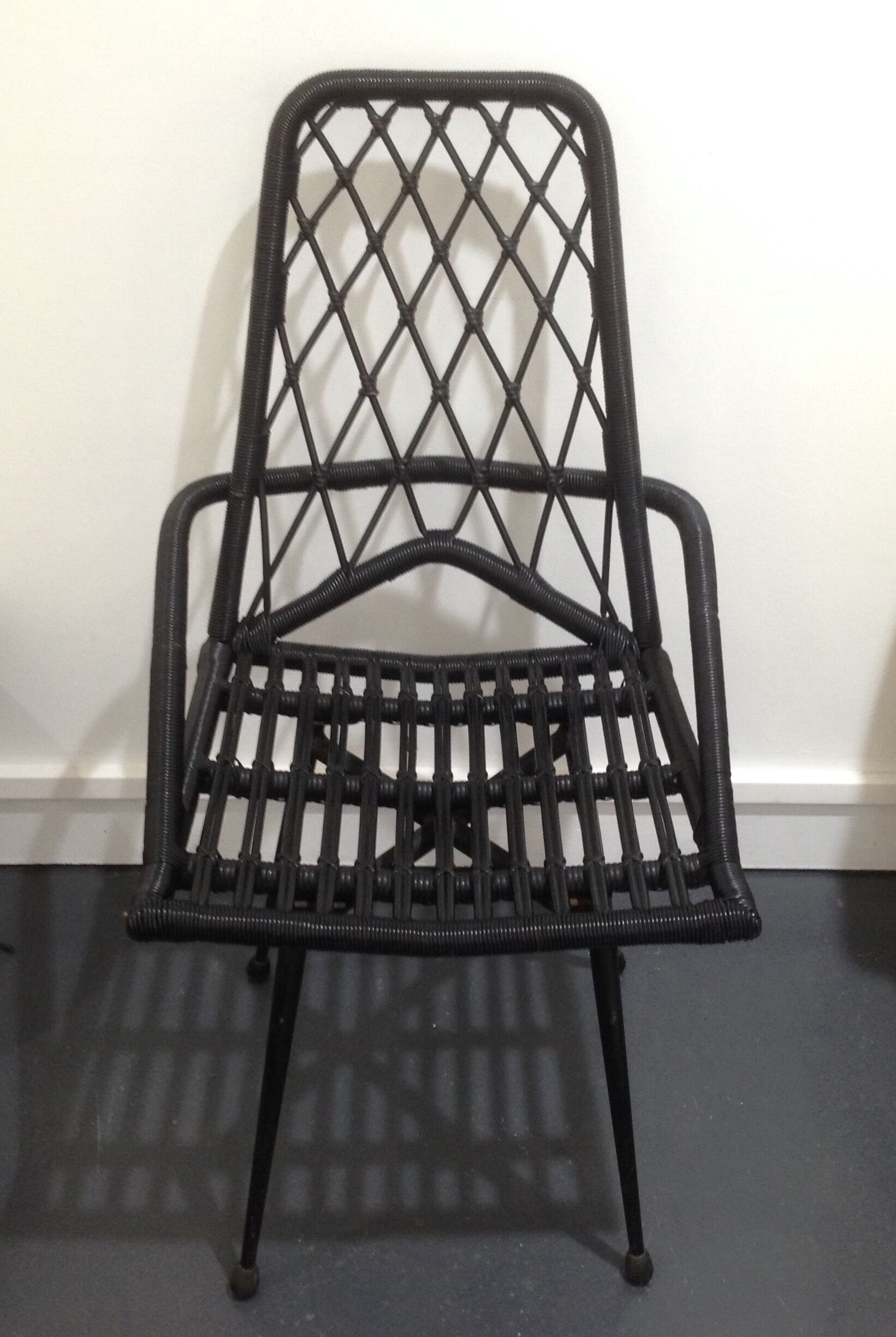 Chair rattan and scoubidou