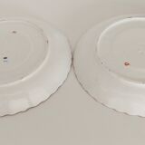 Set of 2 saucers, Lunéville lace, blue and gold, Blairs