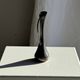 Vintage silver-plated soliflore vase with a dark patina in the shape of a ewer.