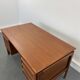 Mid-century teak freestanding desk from gv mobler, 1970s