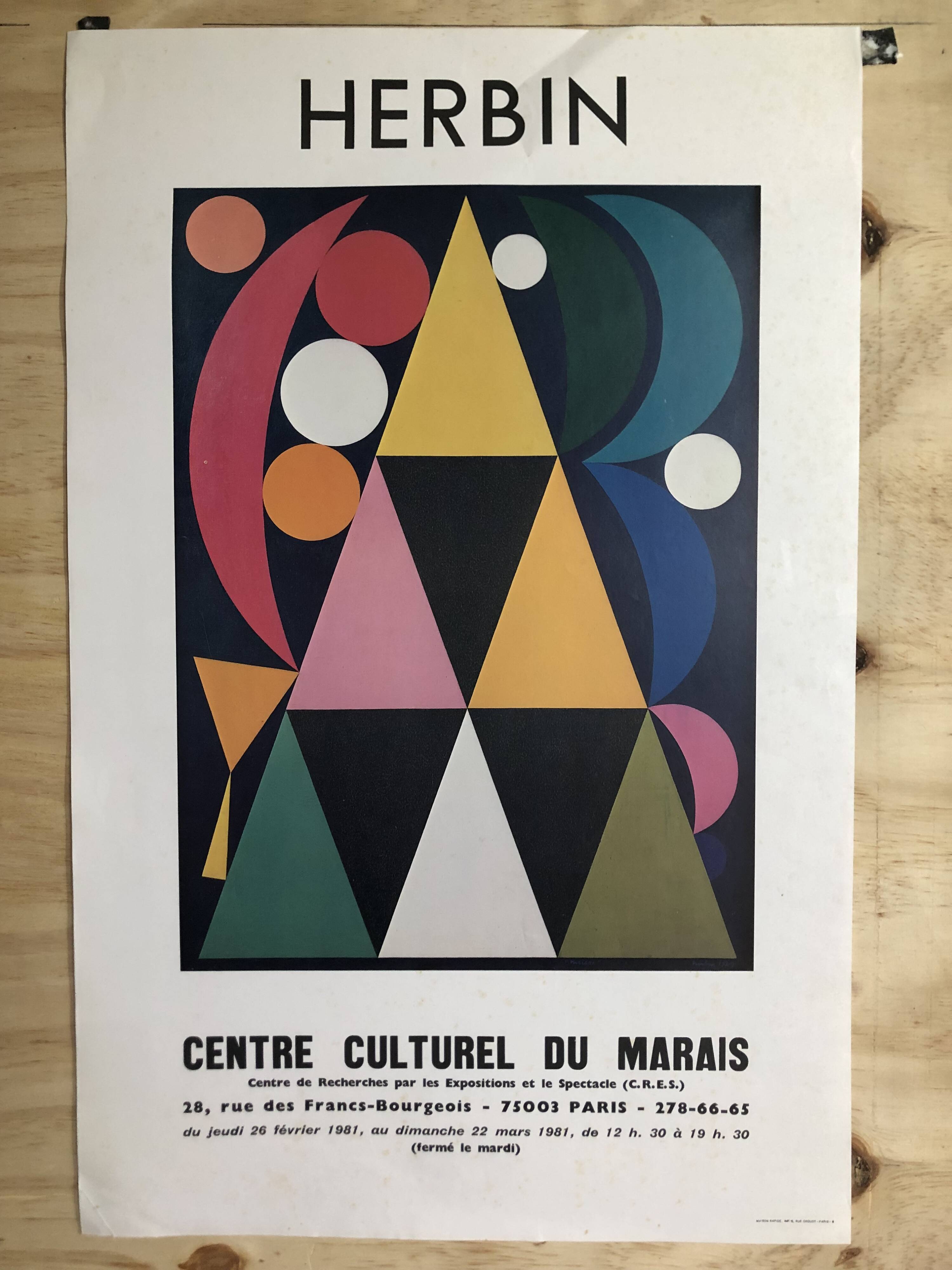 Herbin poster Marais Cultural Center Paris 1981