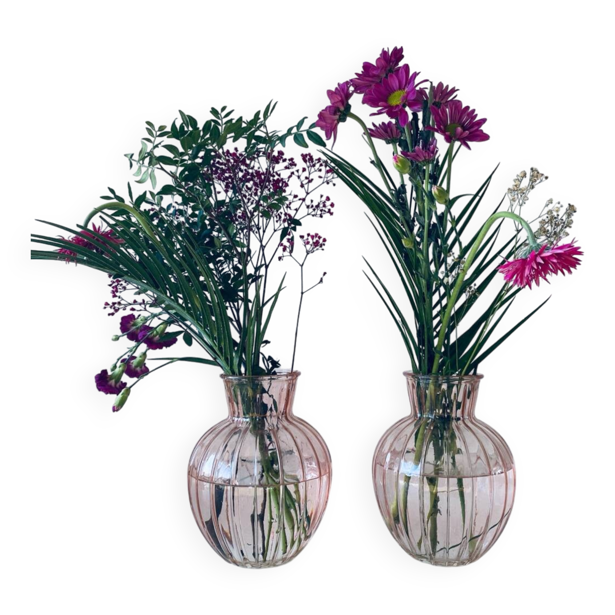 Pair of glass vases