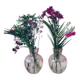 Paire de vases en verre