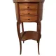 Table de chevet ovale style Louis XV en acajou 