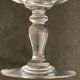 5 antique champagne glasses in engraved crystal