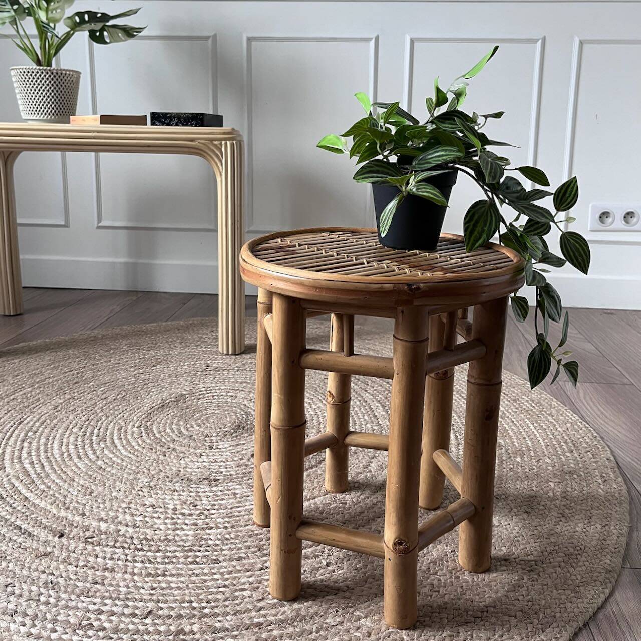 Bamboo stool or plant stand