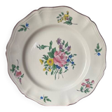 KG Lunéville France porcelain plate stamped KG - Rose decoration