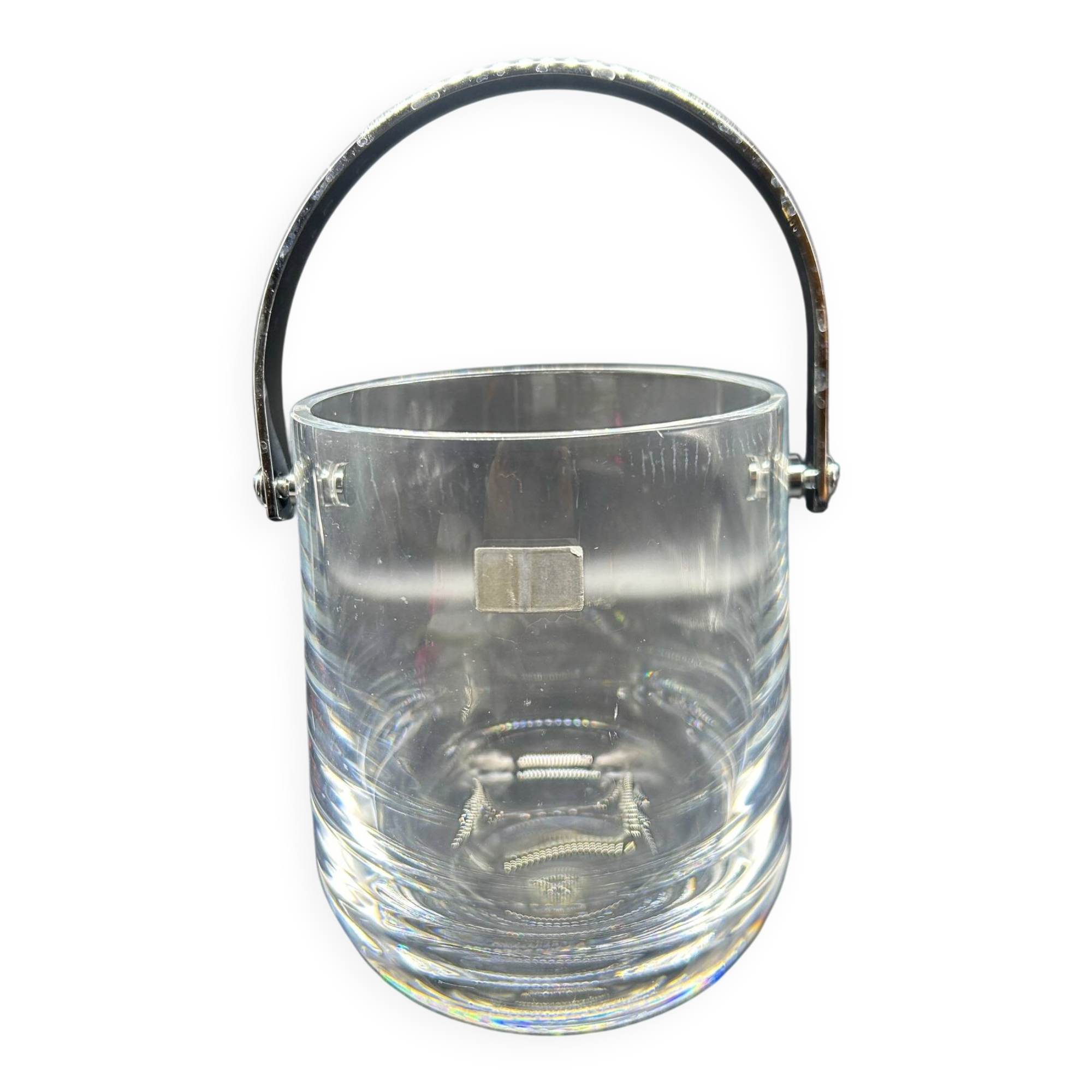 Scandinavian crystal ice bucket 1970