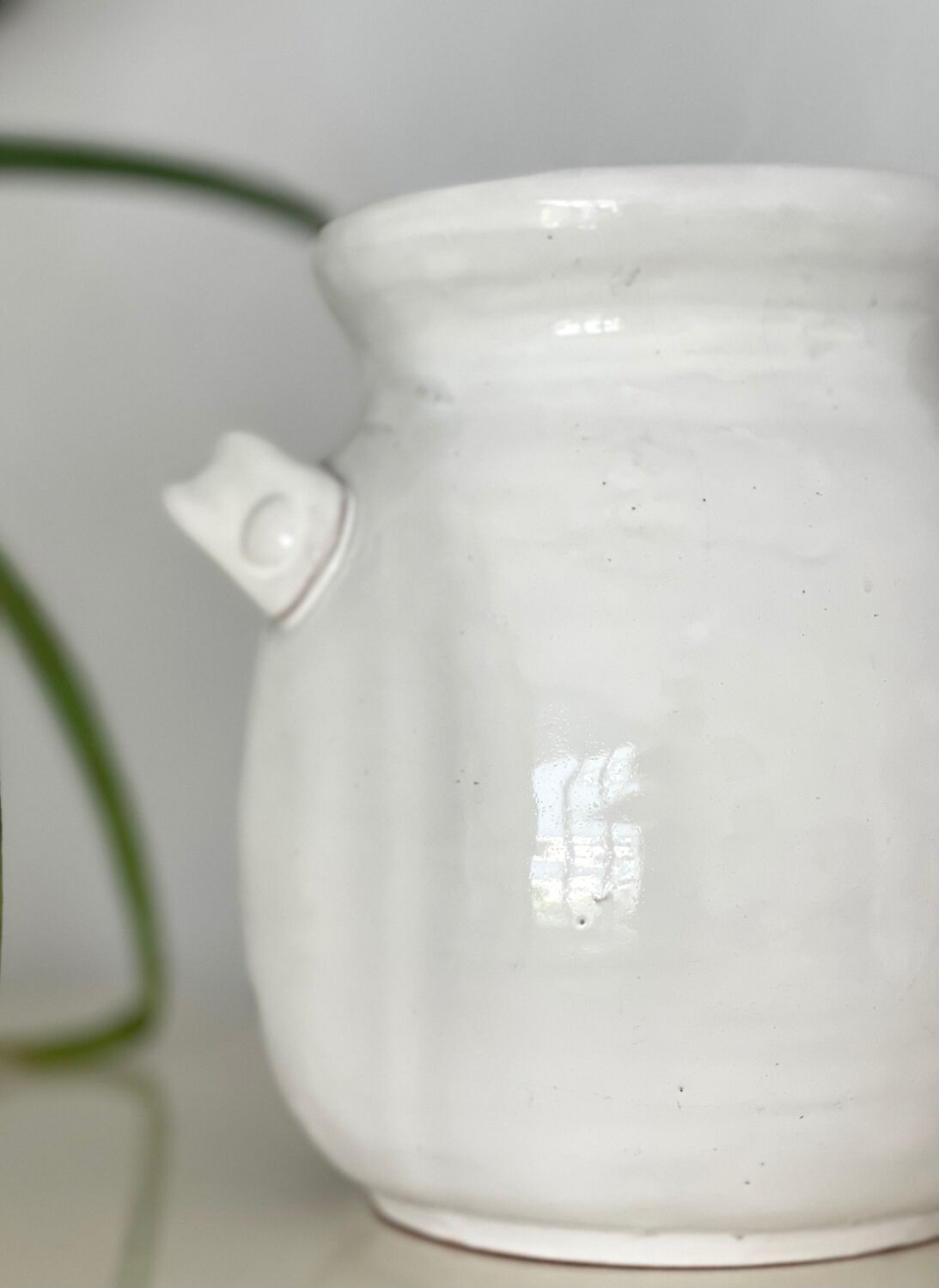 Glazed terracotta pot