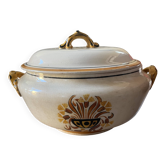 Antique soup tureen Creil and Montereau model "Oeillet"