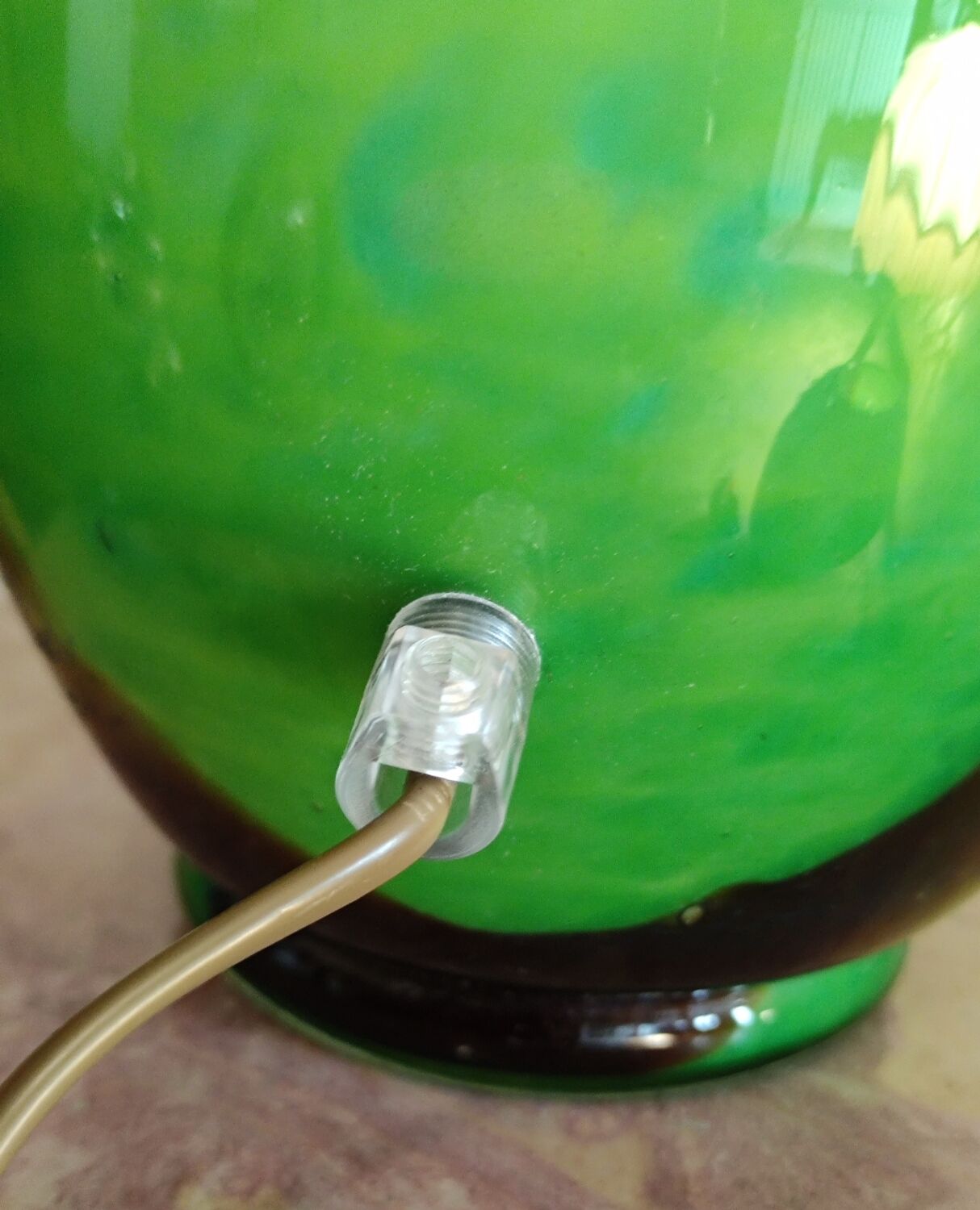 Old glass lamp Murano Italy signed F.Silviy