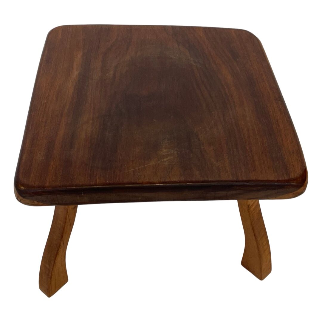 Vintage wooden tree trunk stool plant stool