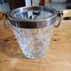 Crystal and Silver Metal Ice Bucket