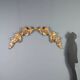 Ancient baroque frieze in carved and gilded wood, Italy, 18th century.