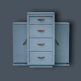 Asymmetrical Art Deco chest of drawers 1939