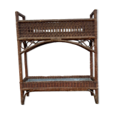 Vintage rattan planter