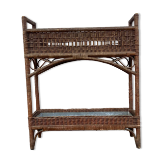 Vintage rattan planter