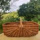 Large wicker basket with metal wire 58X36cm