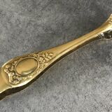 Sugar or ice cube tongs, gold star stamp with lion paw finish