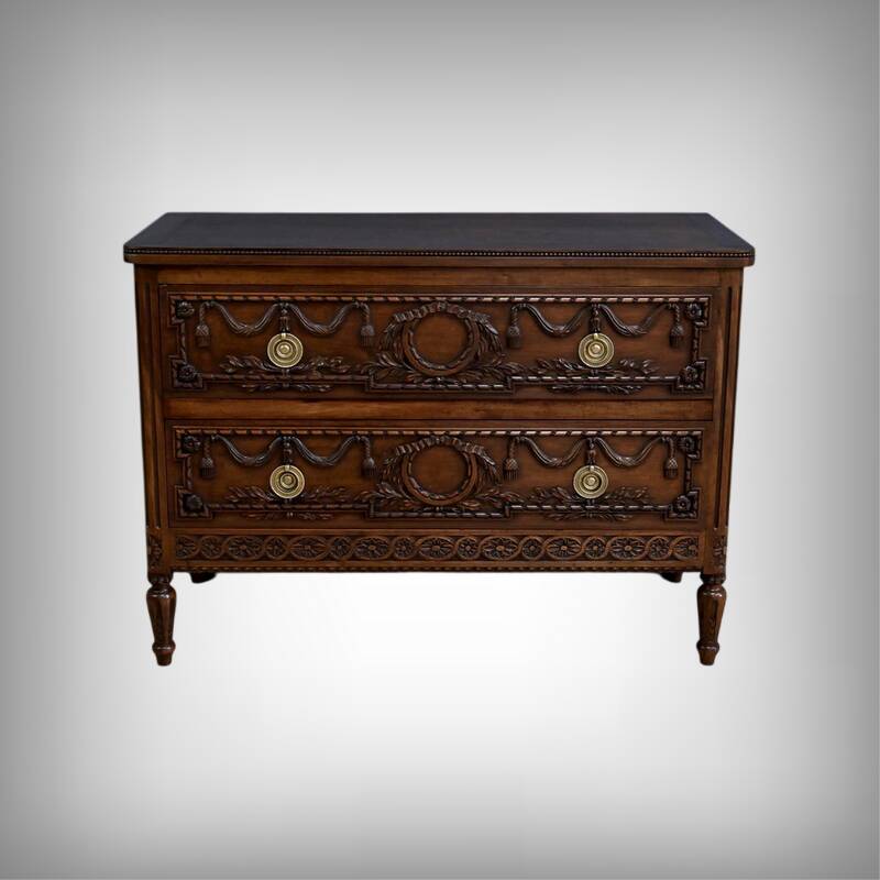 Walnut chest of drawers, Louis XVI style – Mid-20th century