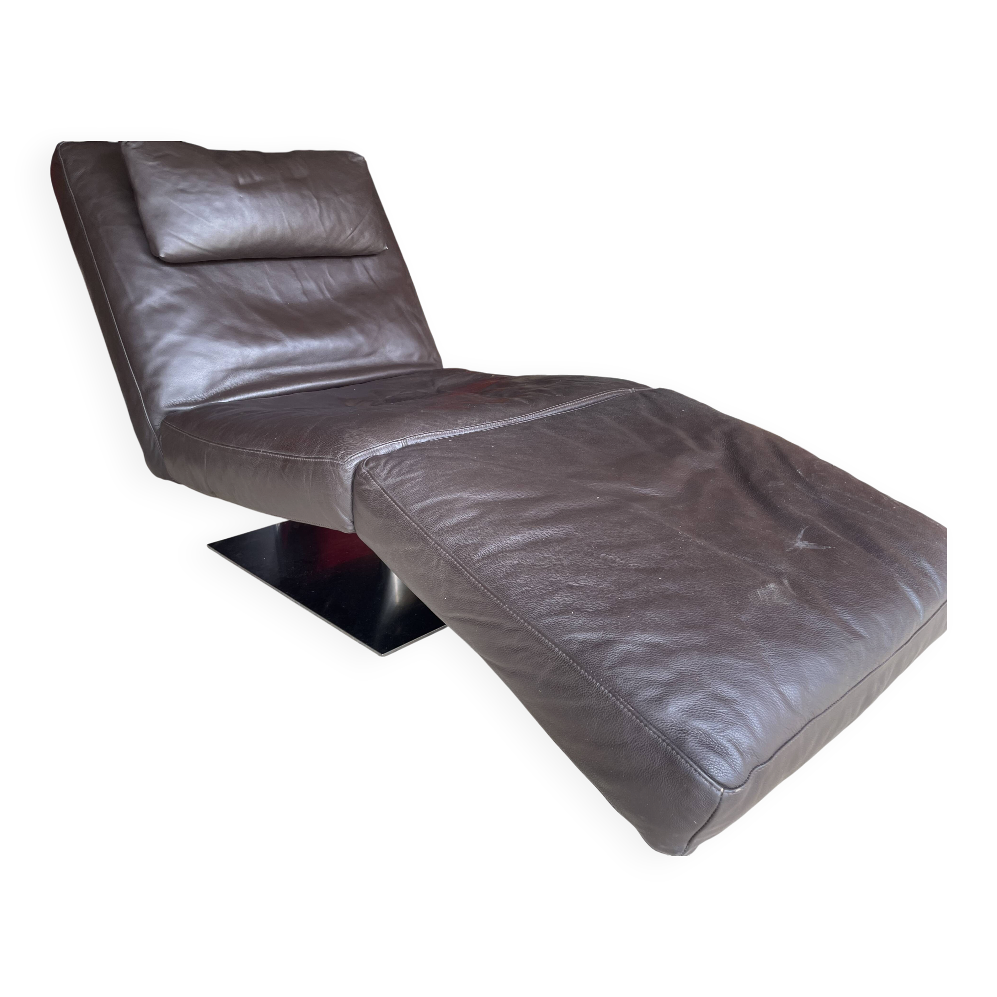 Méridienne Zêta en cuir de Natuzzi