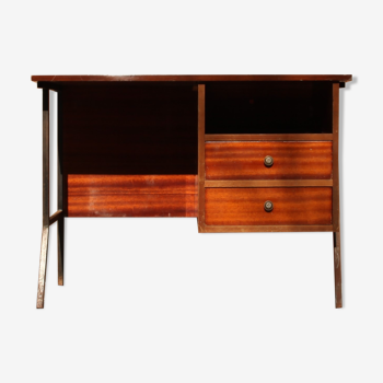 Bureau vintage en bois et métal