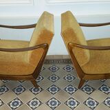 Scandinavian pair of chairs of the years 50-60 Boomerang design