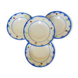 4 deep plates from Gien, Bagatelle model 210746