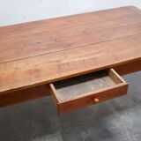 Vintage wooden farmhouse dining table