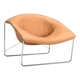 Leather and chrome Olivier Mourgue Cubique chair by Airborne, France 1968