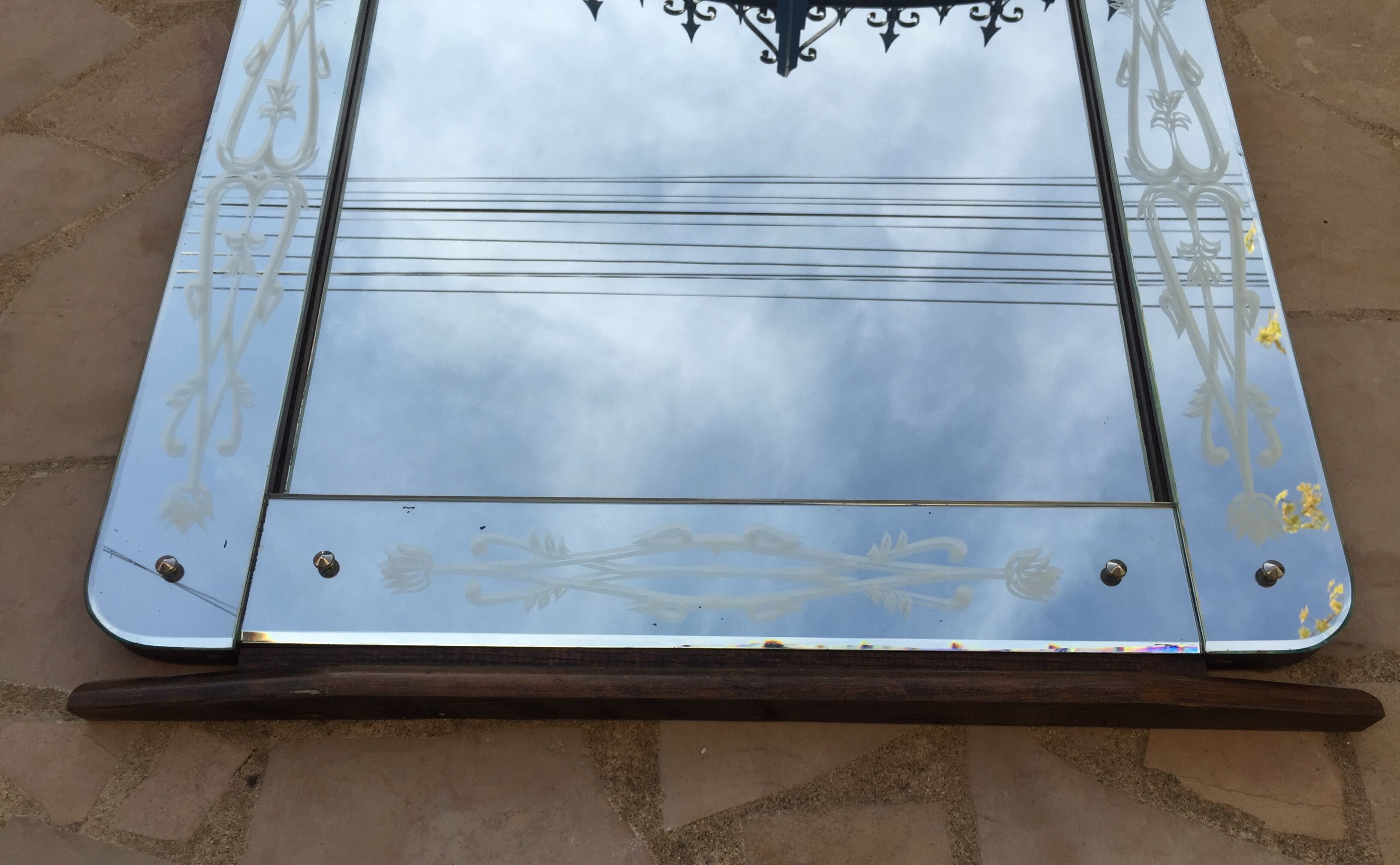Venetian mirror of the 1950s 111 x 77 cm