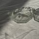 Set of 2 vintage octagonal glass ashtrays D11 H3.5