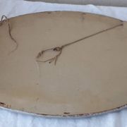 Miroir ovale en bois