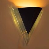 Minimalist 80s wall lamp, postmodern light fixture.